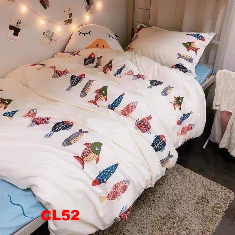 Bộ chăn ga gối CL56 set 4 món Loại 1 Cotton poly hàng Loại 1 nhập khẩu