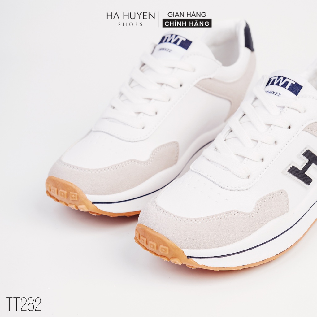 Giày thể thao nữ Hà Huyền Shoes sneaker hông chữ H đế kẻ viền năng động - TT262