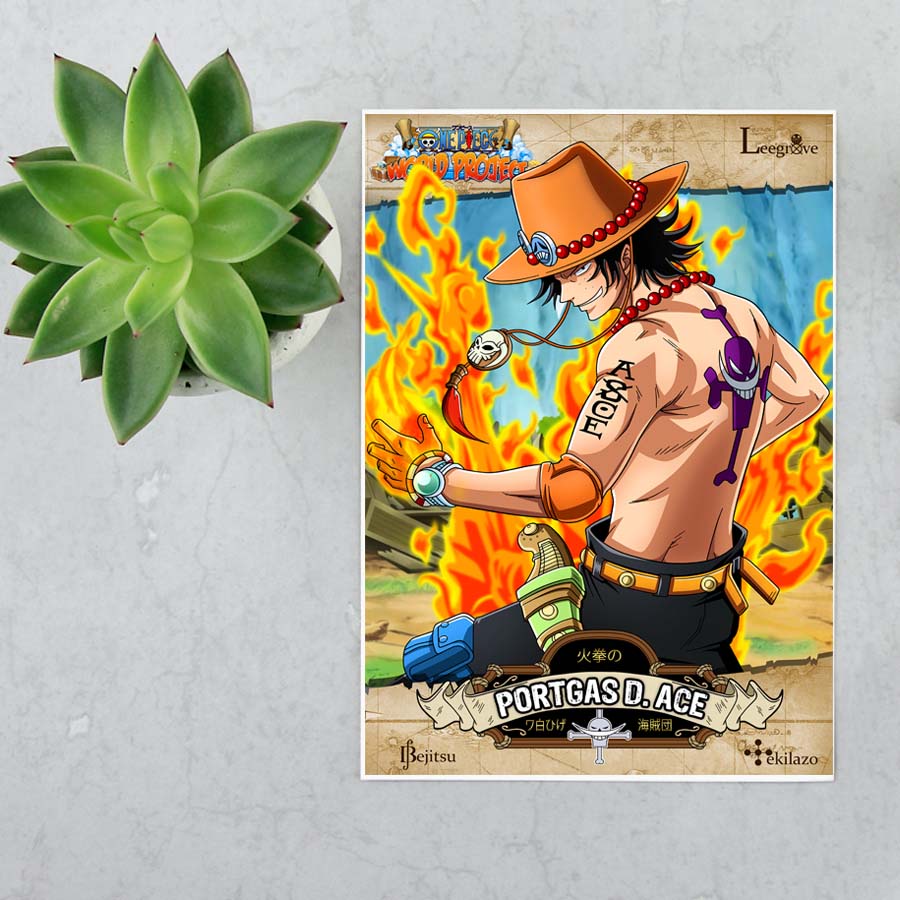 Poster Ace Hình dán decal One Piece Ace