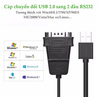 Cáp USB to 2 COM ( RS232 ) Ugreen 30769