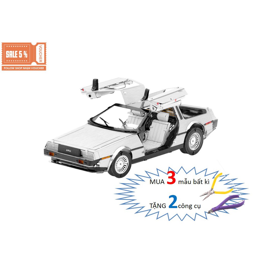Mô Hình Lắp Ráp 3d Xe DeLorean DMC-12 (1981)