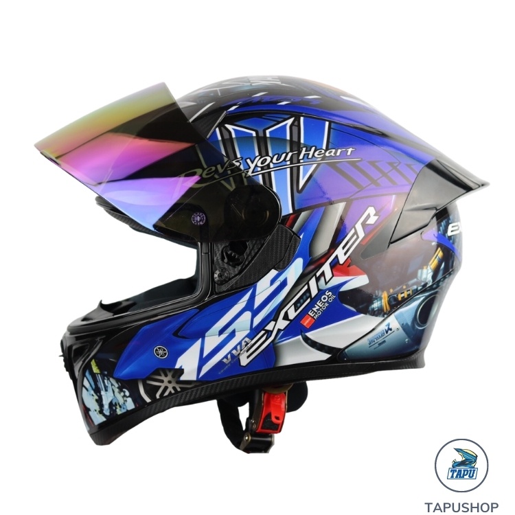 MŨ BẢO HIỂM FULLFACE 1 KÍNH ROYAL M138B LÊN TEM EXCITER XANH GP