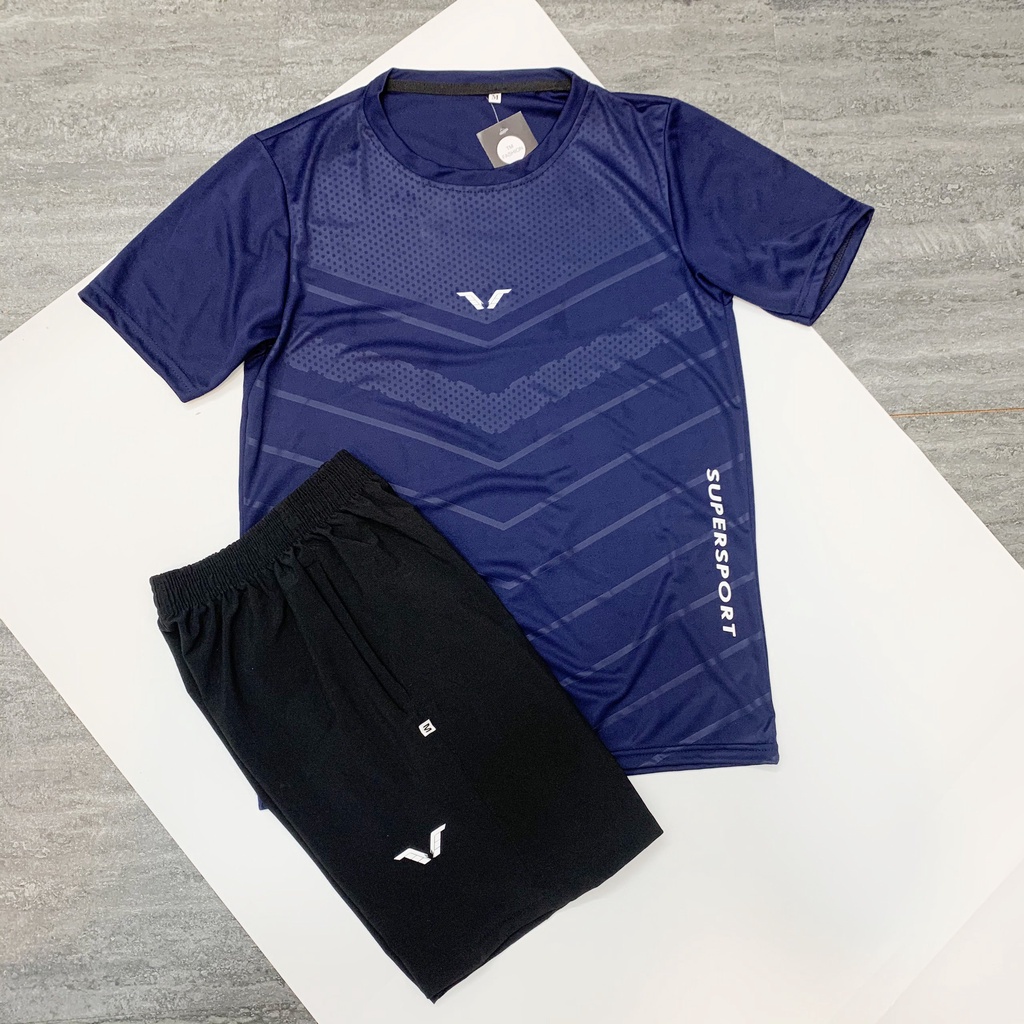 Bộ thể thao nam chất thun lạnh co dãn 4 chiều cực thoáng mát, thấm hút mồ hôi tốt, co dãn thoải mái