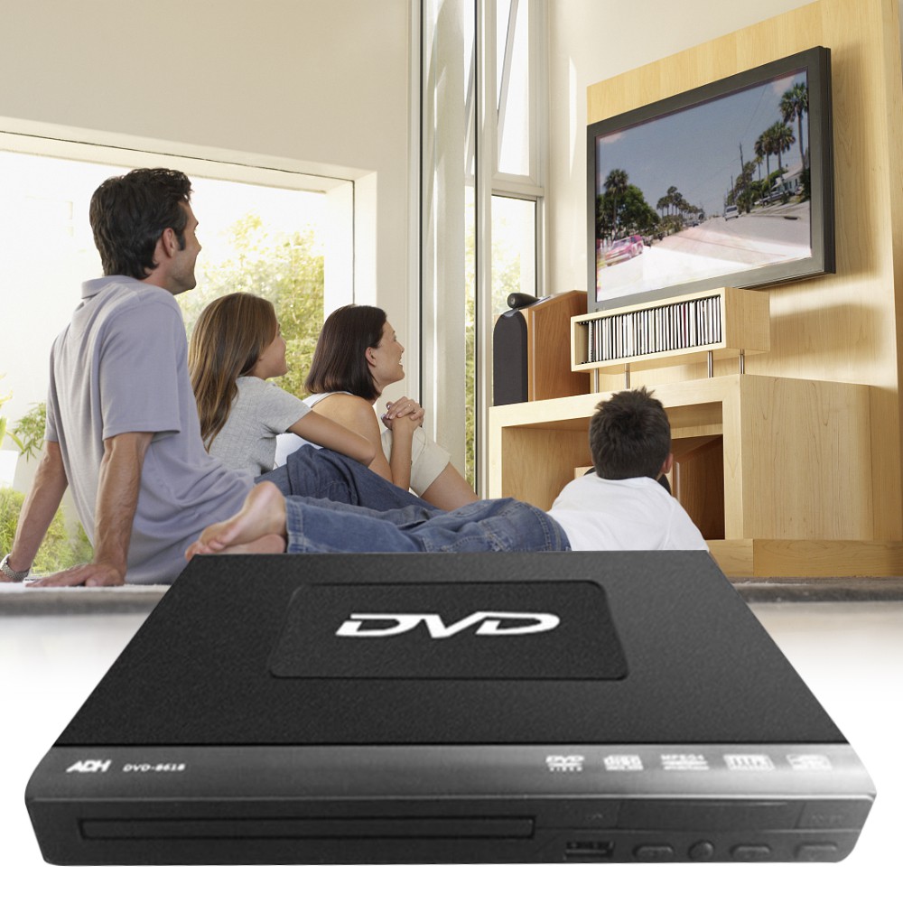 Đầu Đọc Đĩa Dvd + Điều Khiển Từ Xa 1080p Adh Cd Vcd