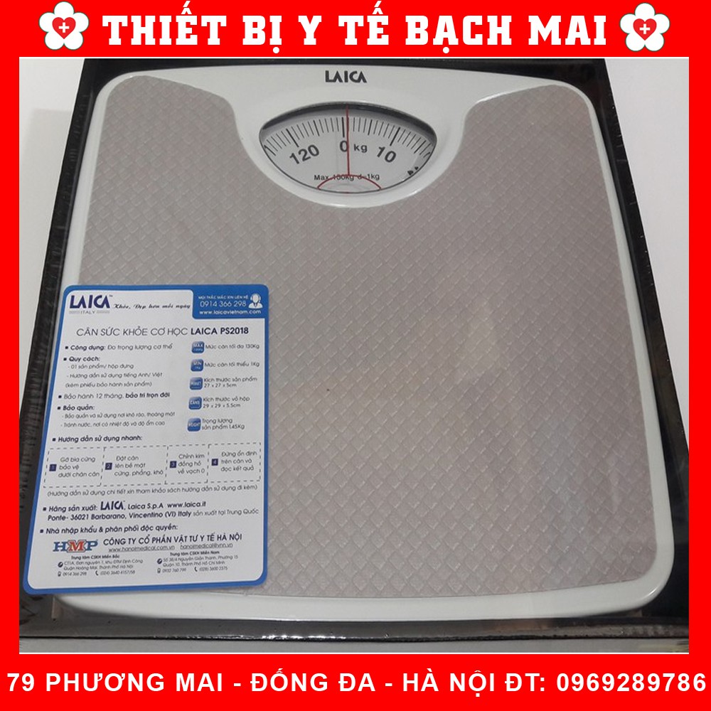 Cân Sức Khỏe Cơ Học Laica PS2018 [Cân Tới 130kg]