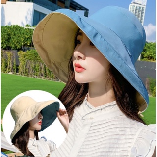Mũ chống nắng rộng vành phong cách Hàn, nón rộng vành đội 2 mặt thời trang