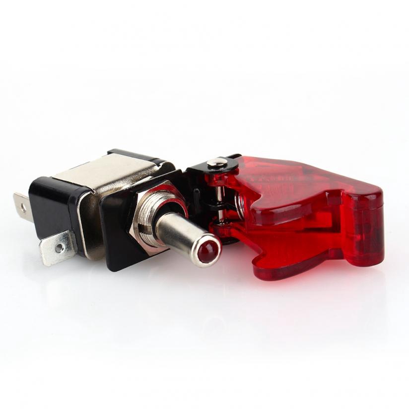 Công tắc On/OFF 12V 20A đa năng gắn xe oto có nắp đậy an toàn