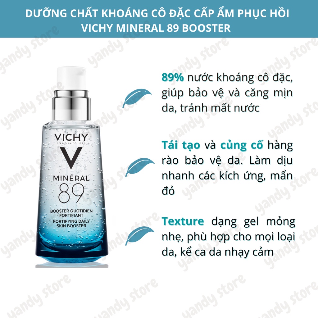 Dưỡng Chất Khoáng Cô Đặc Vichy Mineral 89 Phục Hồi Cấp Ẩm (30-75ml)