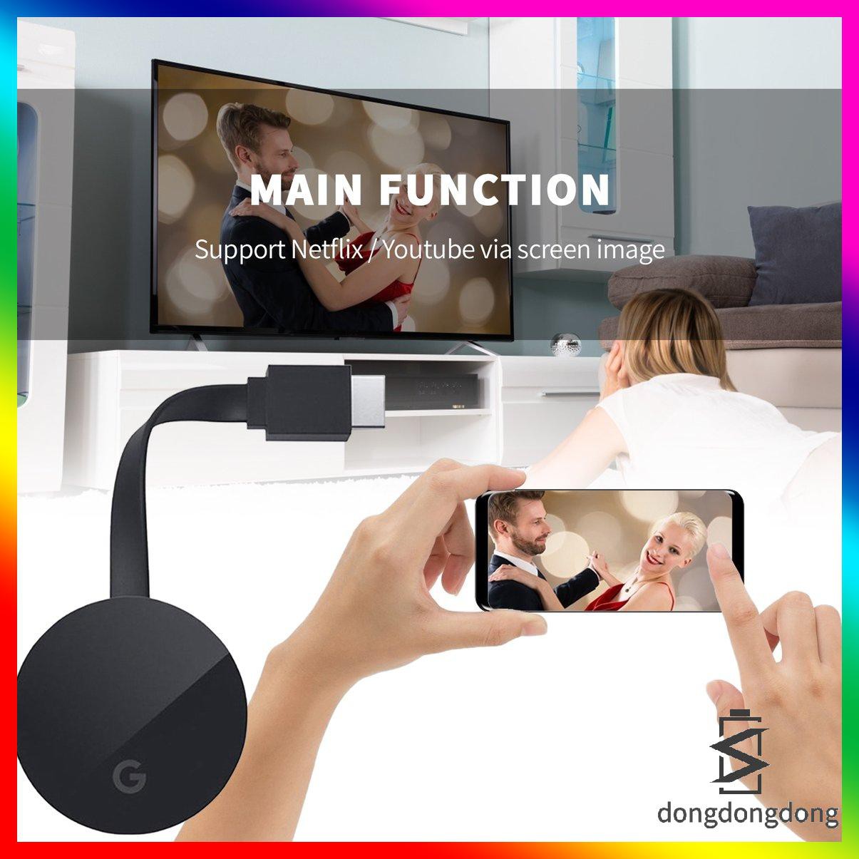 Bộ Máy Chiếu Kỹ Thuật Số Chromecast Ultra 4k G2 / G7 Cho Tv / Laptop / Android / Apple Dlan / Airplay / Airplay Hdmi