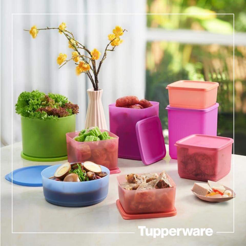 Bộ hộp nhựa đựng thực phẩm tủ lạnh khô mát Magic Tupperware nhựa nguyên sinh an toàn chính hãng bảo hành (8 Hộp)