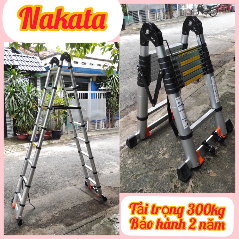 Thang nhôm rút đôi chữ A NAKATA New 2021