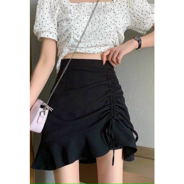 chân váy rút bèo xinh chất tuyết mưa mềm pc