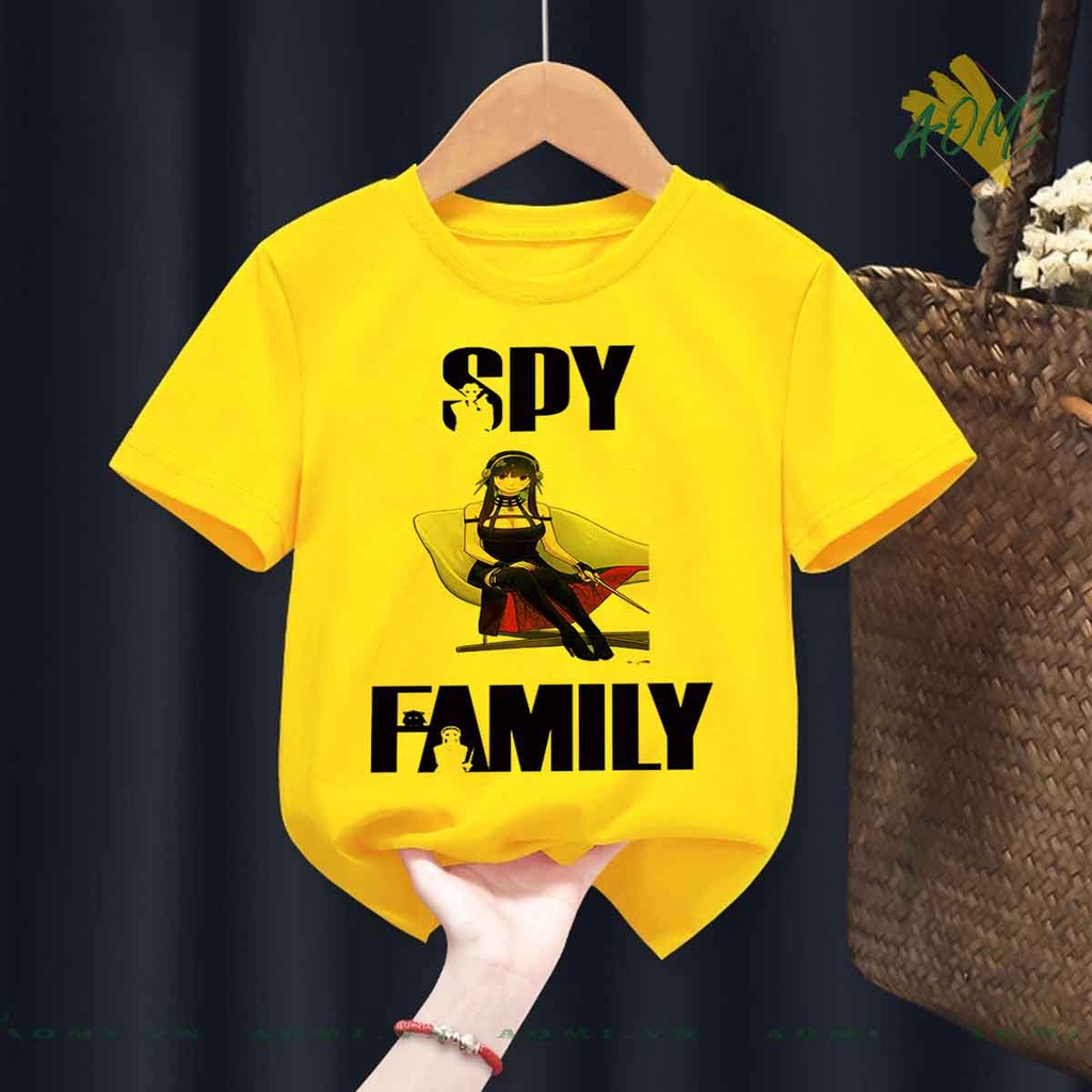 ÁO THUN UNISEX family X spy PHÔNG VÀNG TAY NGẮN NAM NỮ GIA ĐÌNH CẶP ĐÔI SIZE TRẺ EM BÉ TRAI GÁI AOMIVN