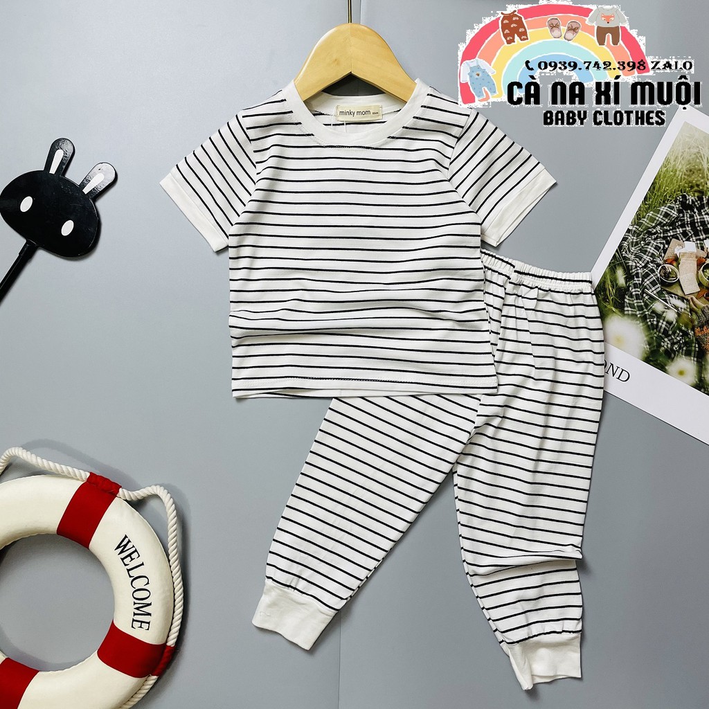 FULLSIZE(7-26kg)Bộ Minky Mom SọcFREE SHIP Cotton Lạnh Hàng Chuẩn Họa Tiết Dể Thương Cho Bé Gái Bé Trai