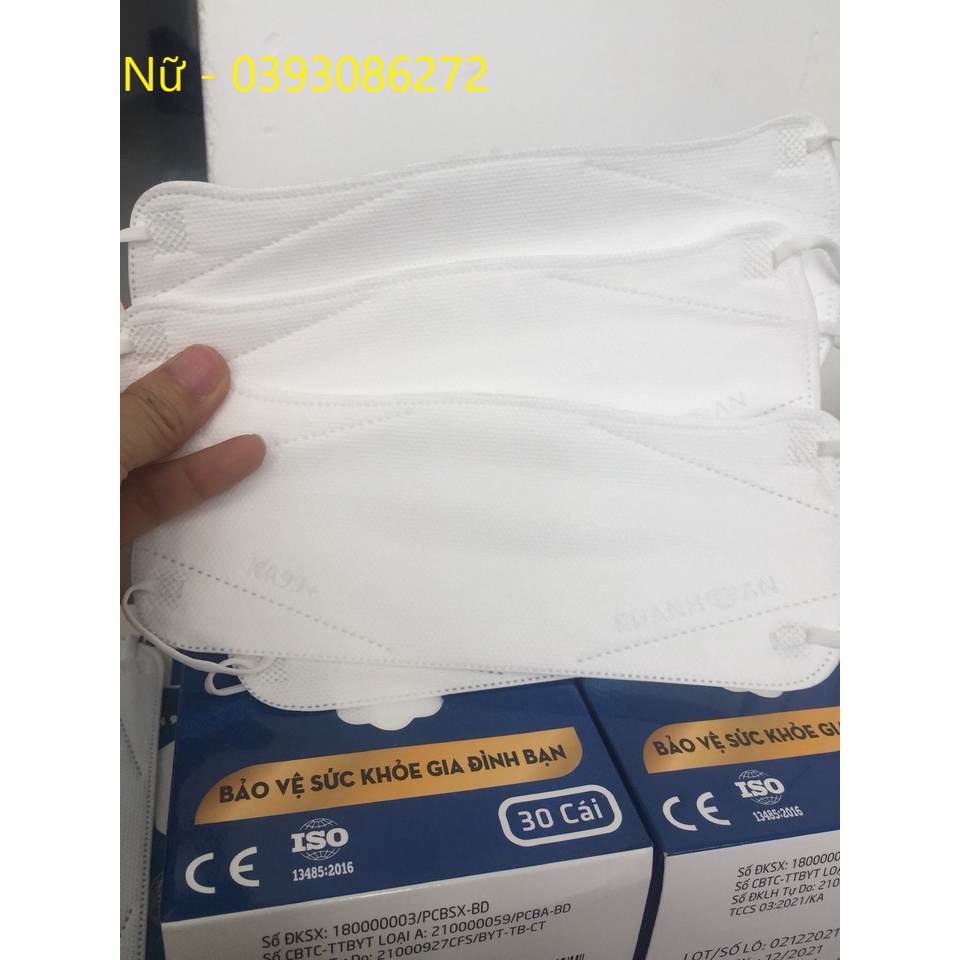 Khẩu trang y tế KA99+  Khánh An công nghệ Hàn Quốc thiết kế 4D ôm vừa vặn đường cong khuôn mặt - Nsafe