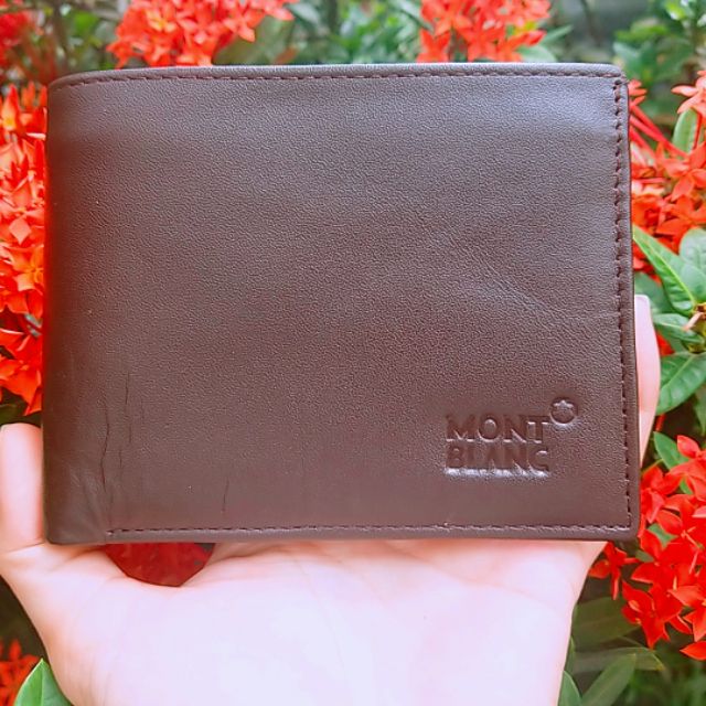 Ví da bò thật in logo nhỏ