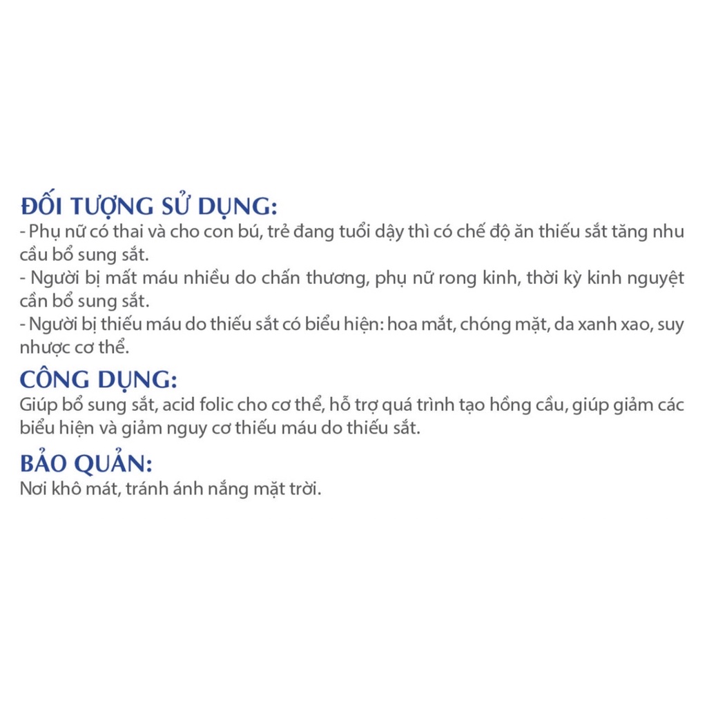 [Vỉ 10 Viên] FERICH BIGFAM Hỗ Trợ Bổ Sung Sắt, Giảm Hoa Mắt Chóng Mặt Do Thiếu Sắt