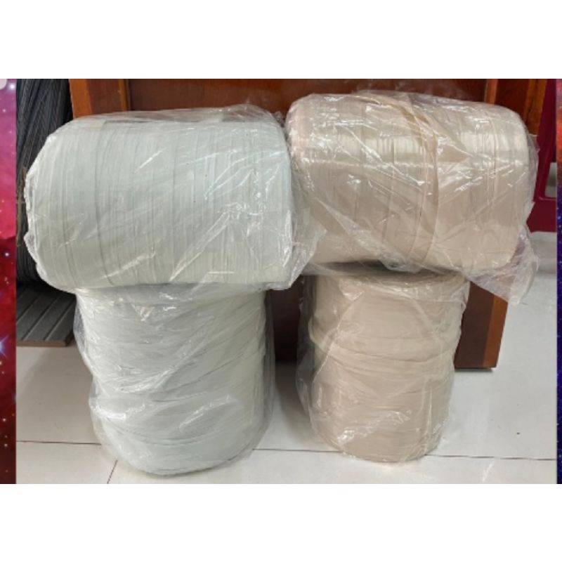 1kg Dây ni lông,  dây dứa dây buộc hàng màu trắng bền đẹp