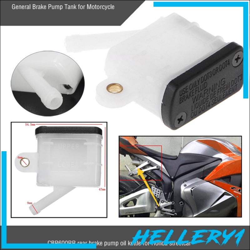 [Hellery1] Bình Đựng Dầu Phanh Sau Xe Máy Cho Tất Cả Các Loại Xi Lanh