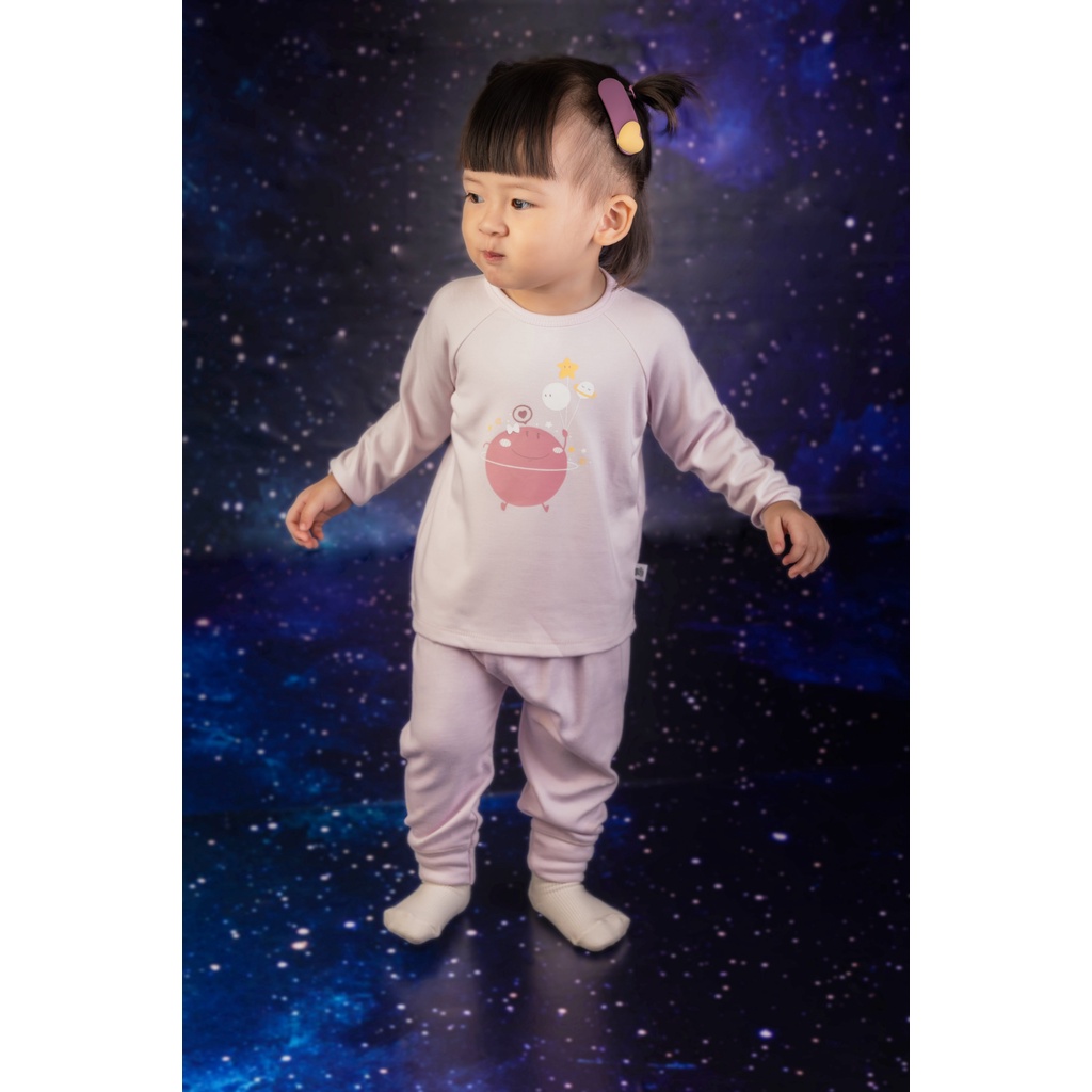 [CHÍNH HÃNG] Bộ áo dài tay quần dài raglan chất liệu cotton ấm áp trẻ em Cosmos Chaang