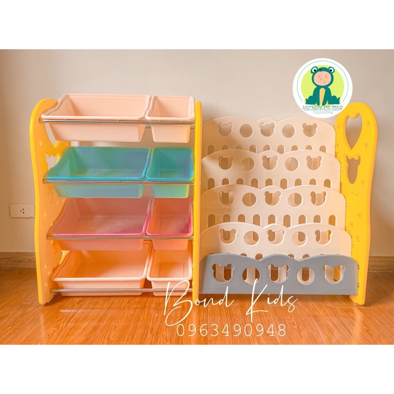 Giá sách  kệ đựng đồ chơi cho bé phiên bản to đựng nhiều đồ- Shop Bond Kids