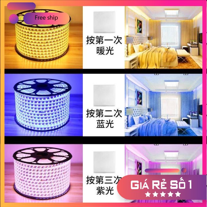 Cuộn Đèn Led Trang Trí Điện 220V 100m 3014 đèn Quẫn Cây Led Chăng Cây
