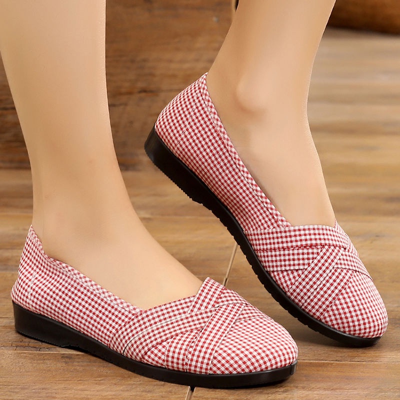 Giày Lười Vải Canvas Thoáng Khí Thời Trang Cho Nữ