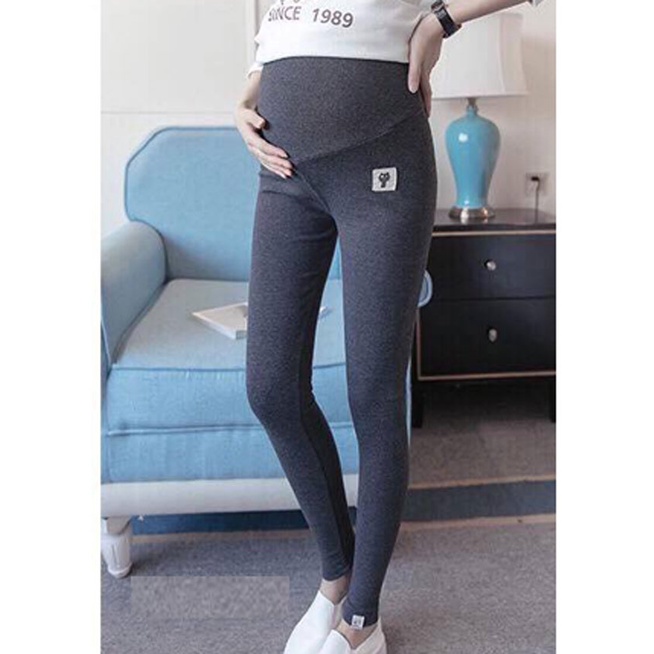 [Size 40 đến 80kg] Quần bầu legging dài cạp cao thun cotton loại 1 dày vừa phải co dãn thoải mái mát không xù