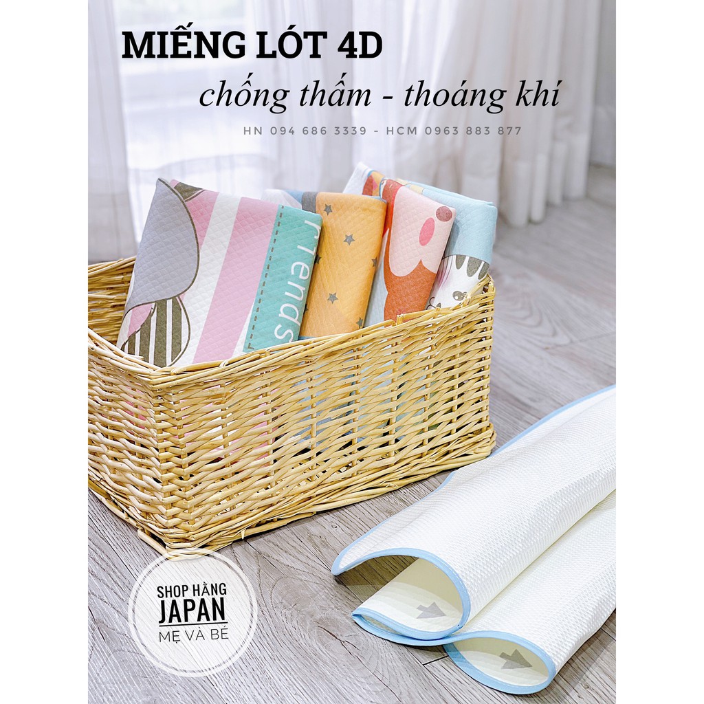 TẤM LÓT CHỐNG THẤM THOÁNG KHÍ 4D KÍCH THƯỚC 50x 70CM CHO BÉ màu ngẫu nhiên