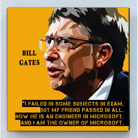 Áp Phích Trang Trí Tường Họa Tiết Bill Gates Bg001