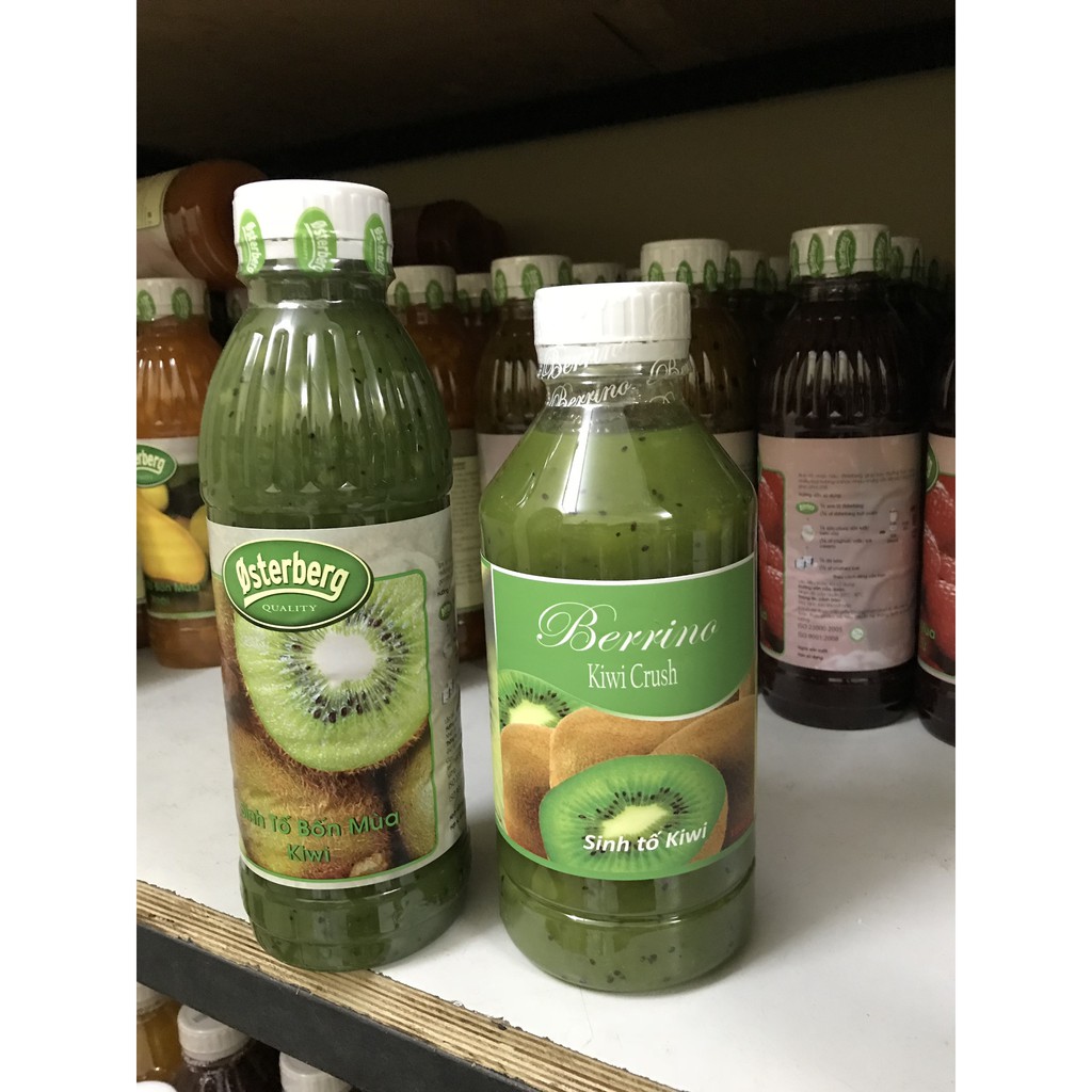 Sinh Tố/ Mứt Osterberg/Berino Vị Kiwi Chai 1L - Làm Sinh Tố/ Sữa Chua/ Smothies