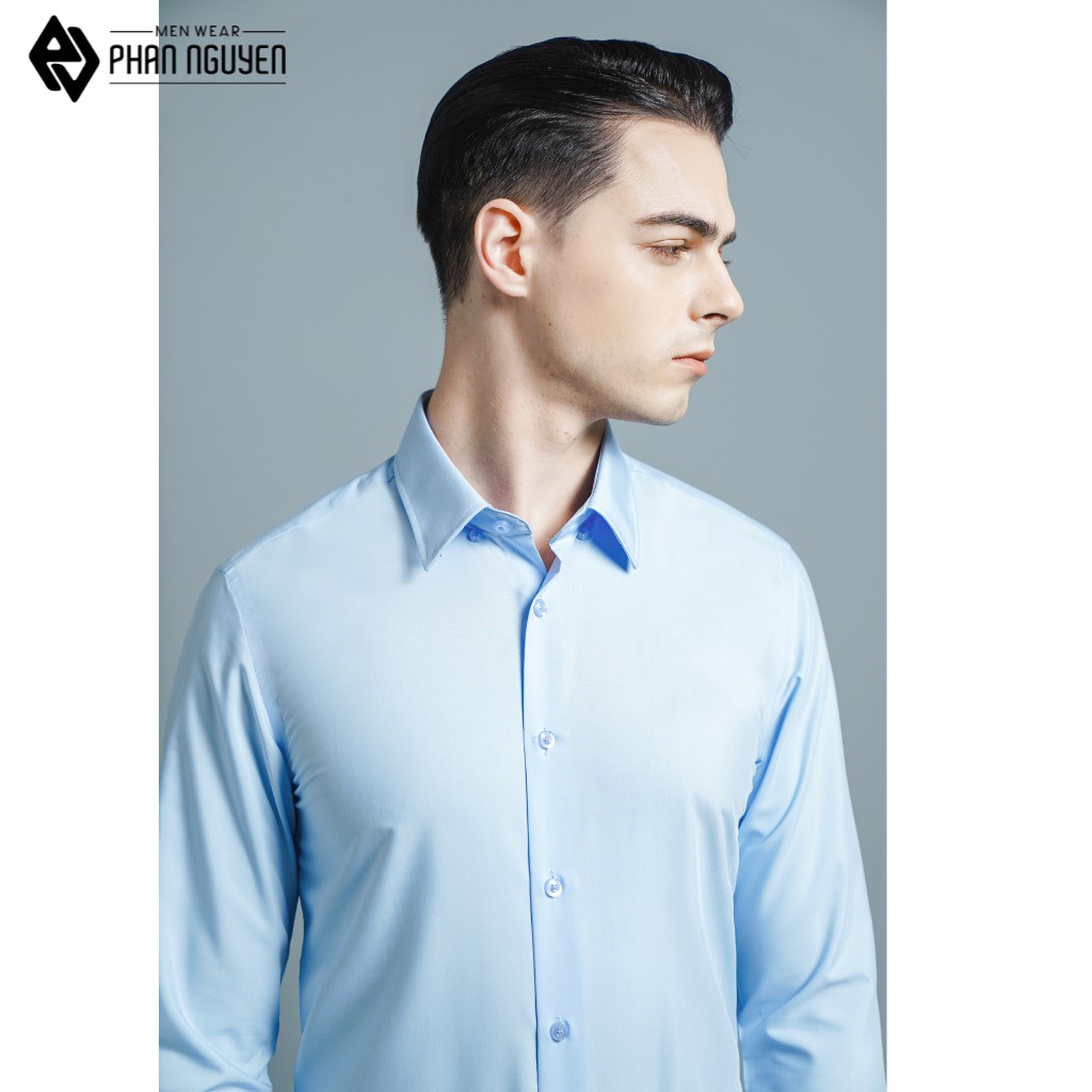 Áo sơ mi nam dài tay PHAN NGUYỄN chất liệu micro modal hạn chế nhăn nhàu, giảm nhiệt ngăn tia UV SMD.1101-1104 | BigBuy360 - bigbuy360.vn