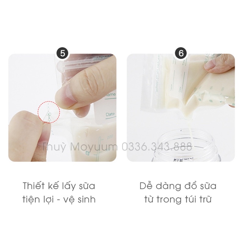 Túi trữ sữa MISUTA 150ml/ 200ml- Hộp 30 túi
