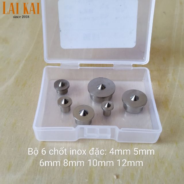 Bộ 6 chốt định vị tâm lỗ khoan