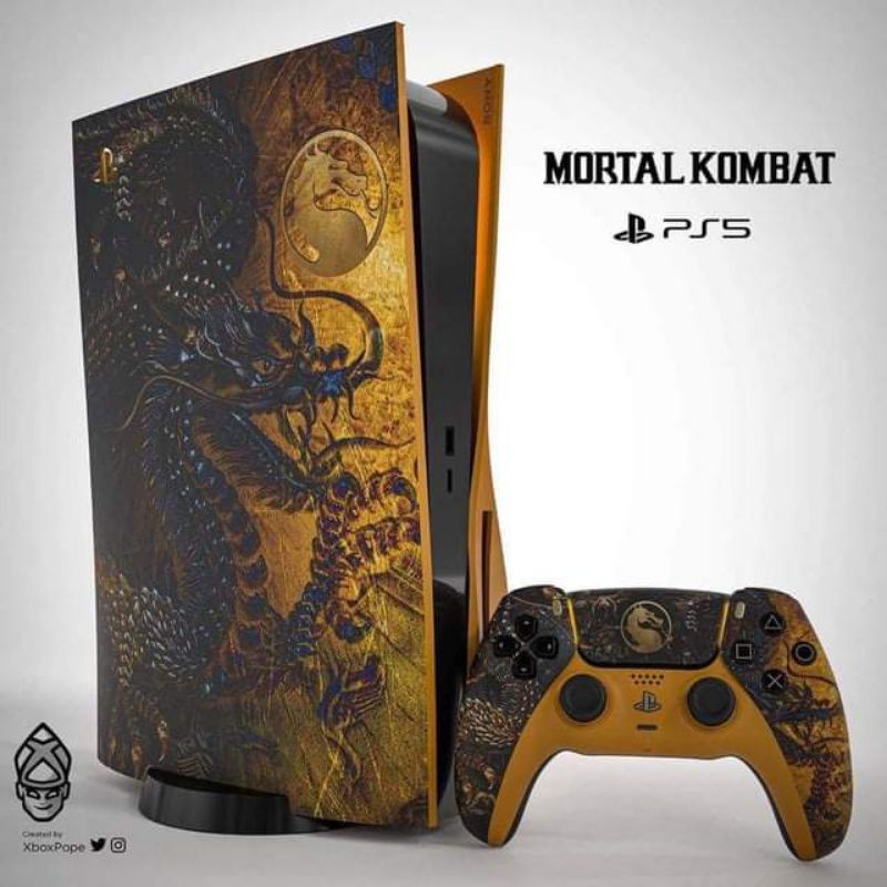miếng dán chỗ máy ps5 chủ đề mortal kombat
