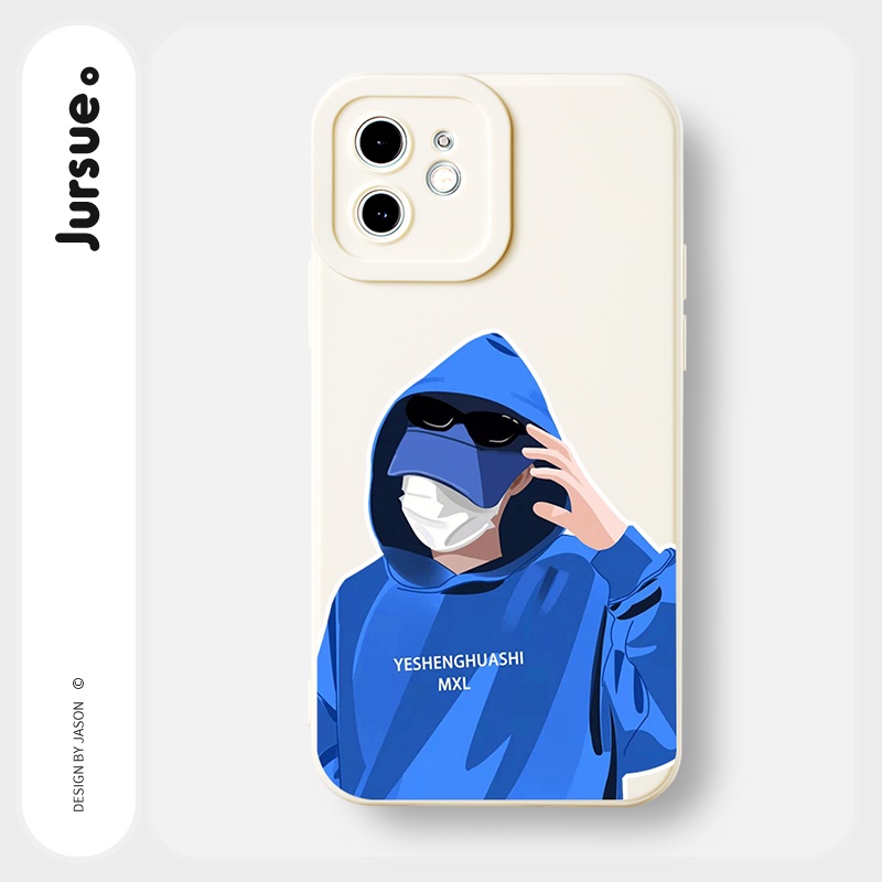 Ốp lưng JURSUE mềm hoạt hình cặp đôi dễ thương đẹp Cho iPhone 14 13 12 11 Pro Max SE 2020 X XR XS 8 7 ip 6S 6 Plus Y2274