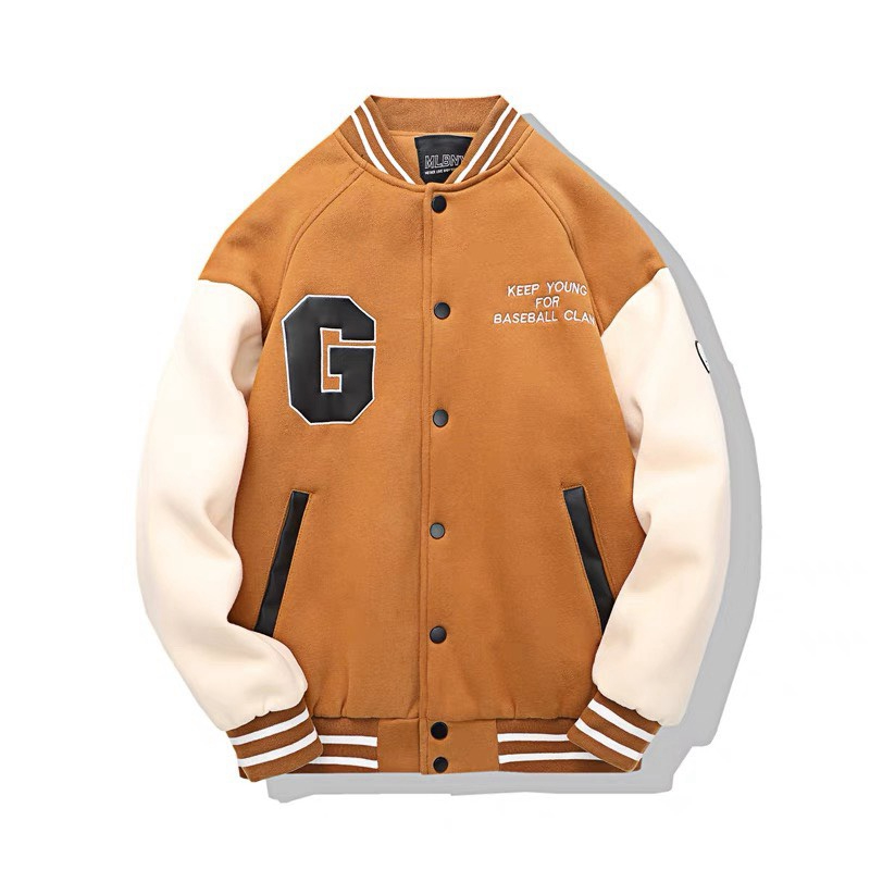 Áo Khoác bomber áo varsity jacket chống lạnh Xanh Thời Trang Cá Tính Năng Động Bụi Bặm Unisex- AQ STORE
