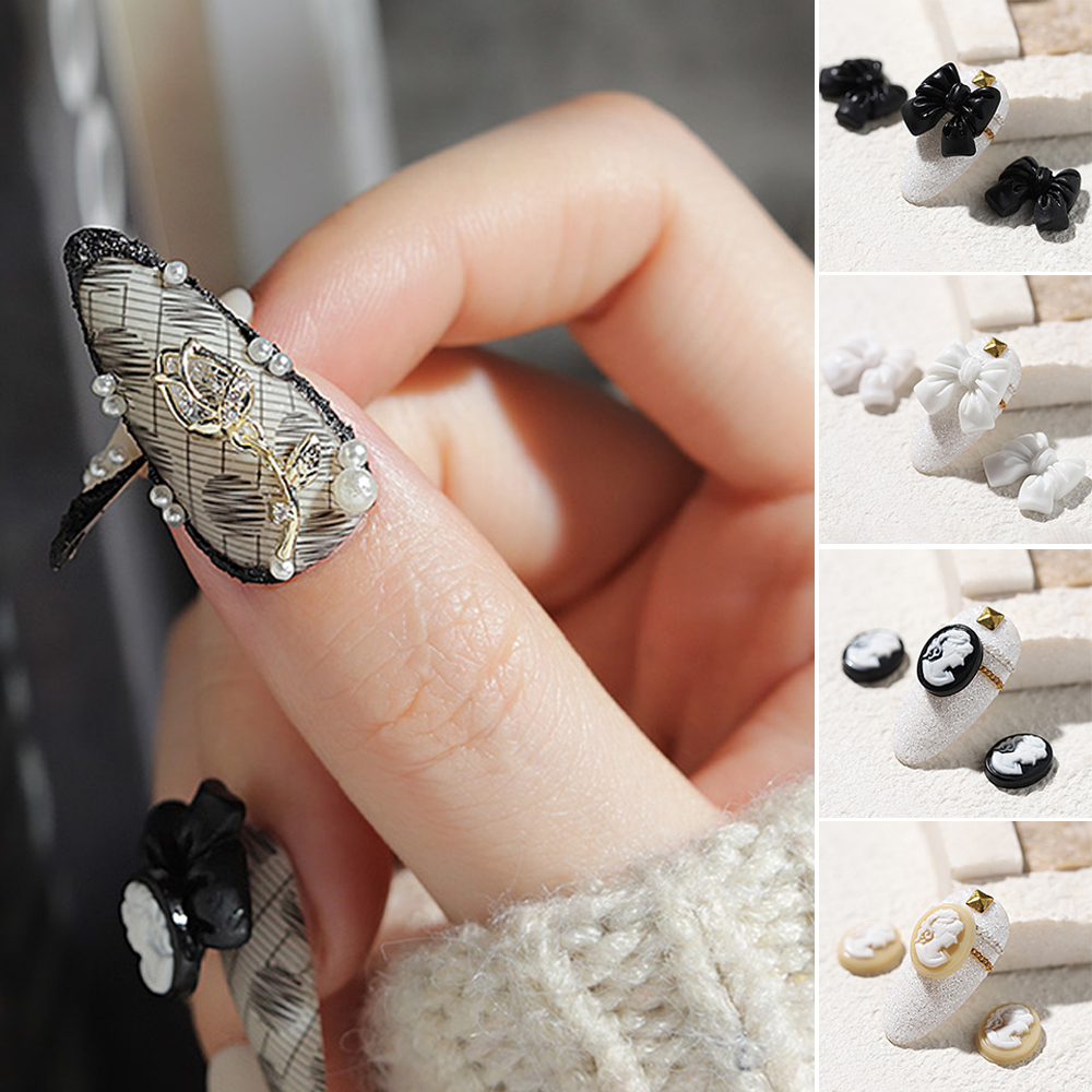 Set 8 Phụ Kiện Nơ 3D Dành Cho Trang Trí Móng Tay