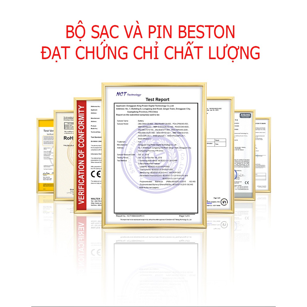 Bộ sạc pin tiểu AA, AAA và pin sạc AA AAA (2A, 3A) Beston dung lượng chuẩn