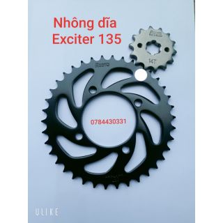 Nhông dĩa Exciter 135 Recto, size 14/38, thái lan.