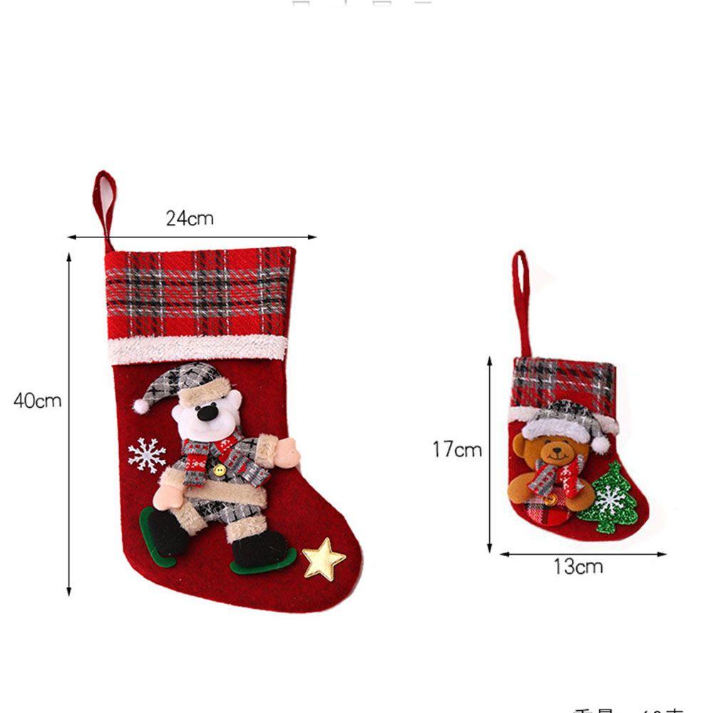 Vớ Bông Treo Trang Trí Giáng Sinh DIY Hình Ông Già Noel / Người Tuyết / Tuần Lộc / Gấu Đáng Yêu