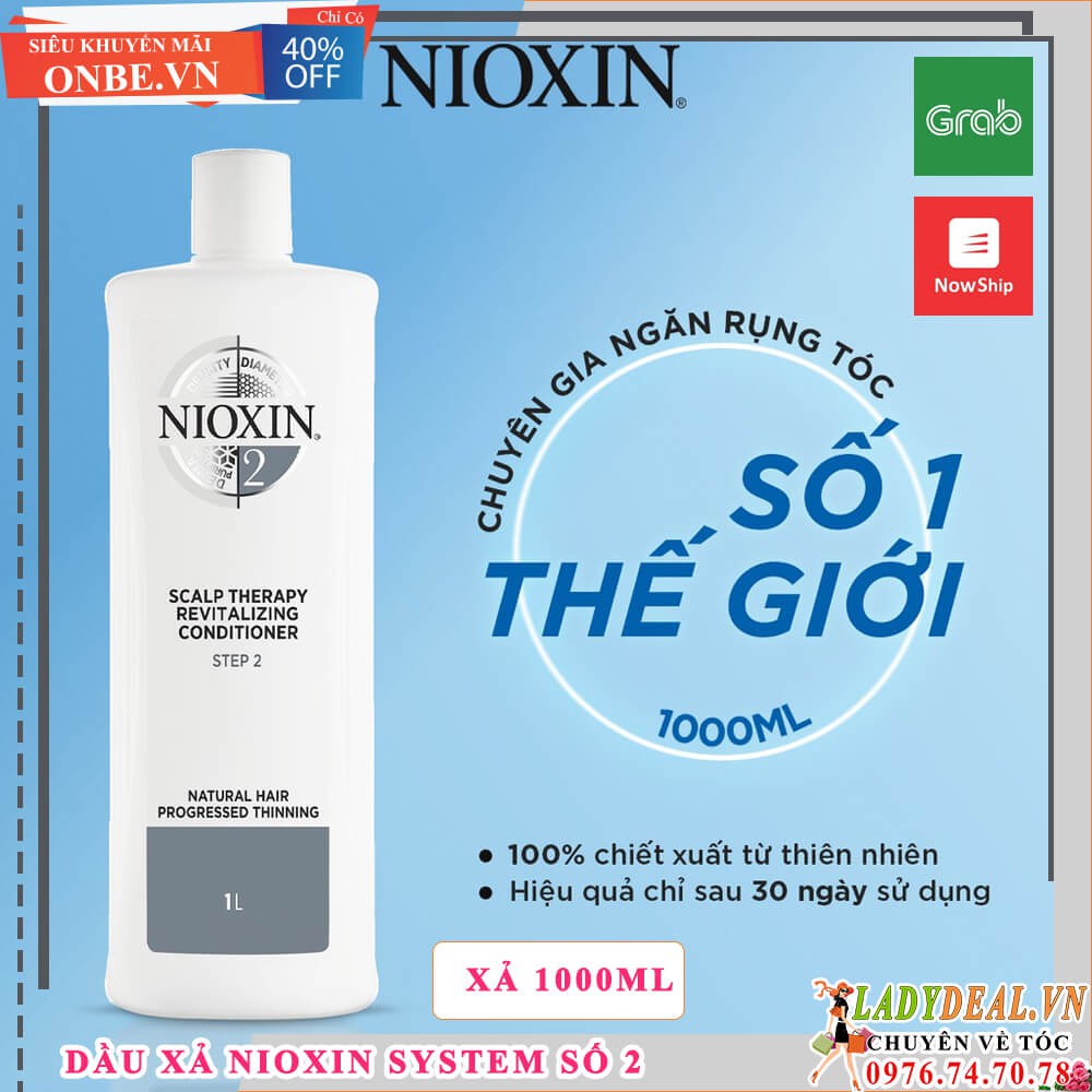 [ NIOXIN 2 ] Dầu xả Ngăn Rụng Tóc Nioxin số 2 - 1000ml