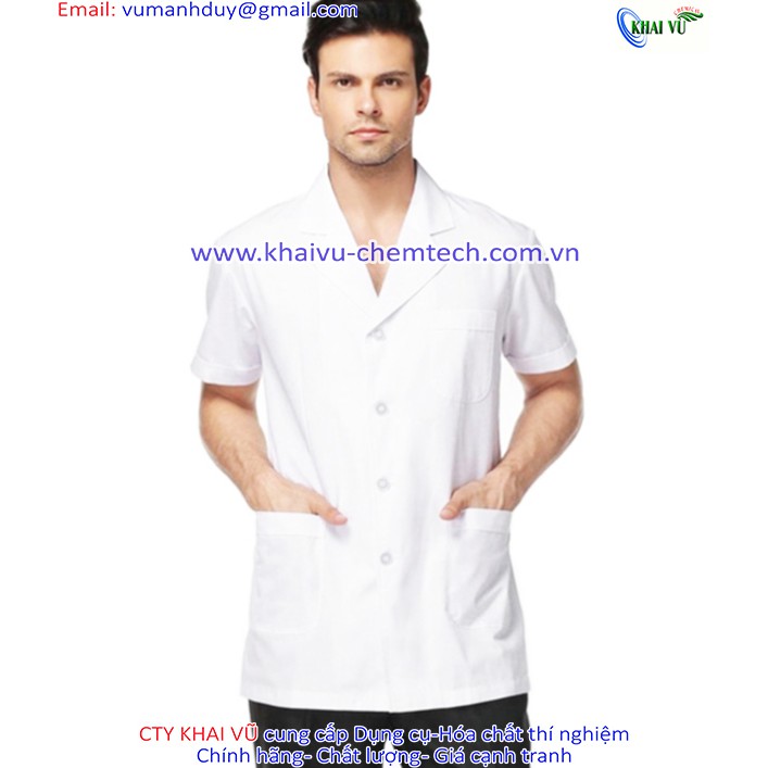 Áo blouse thí nghiệm, áo blouse y tá điều dưỡng THÂN NGẮN TAY NGẮN