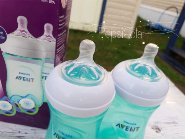 Bình sữa Philips Avent Natural 125ml ,250ml hồng xanh