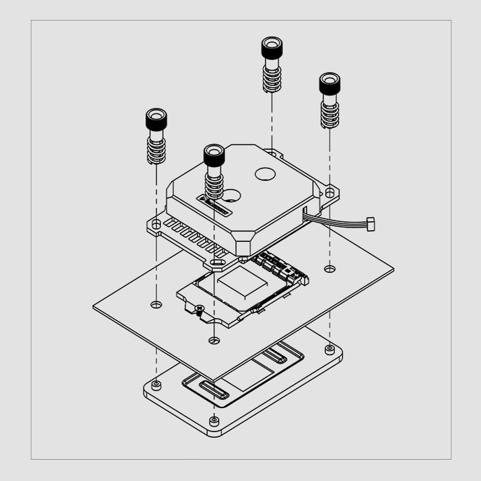 Khối Tản Nhiệt Nước Làm Mát Bằng Acrylic Ltyk3x-04-v2 Cho Intel Lga2011 X99 / X299 Cpu Ltyk Rgb V2