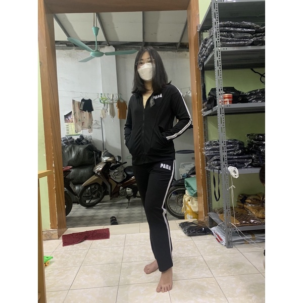 Bộ đồ thể thao thu đông nữ chất Umi ,họa tiết nhỏ năng động trẻ trung