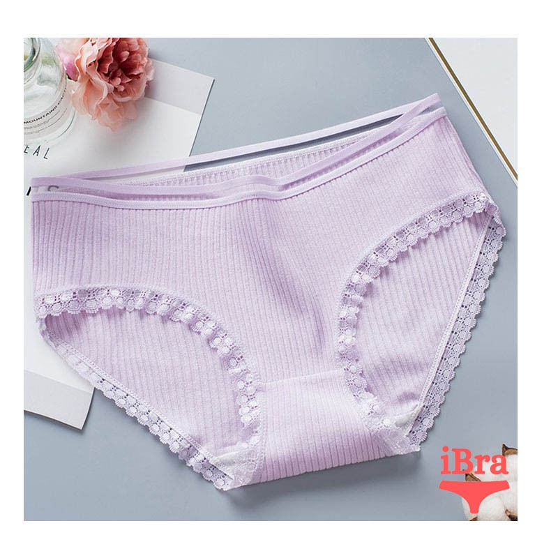 Quần lót nữ Cotton tăm cạp viền kháng khuẩn Nhật Bản chất co giãn SQ08