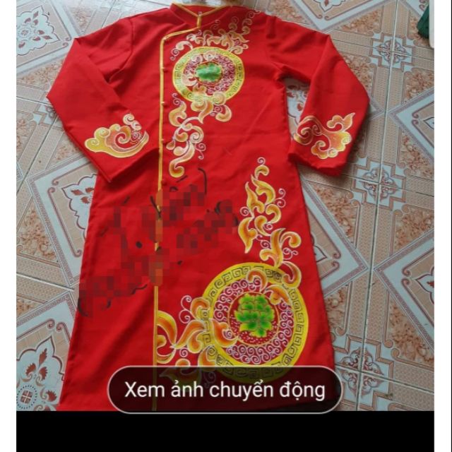 Áo dài cách tân nam vẽ tay cao cấpẢnh chụp thật Size từ 55kg-72kgKhách có thể đặt