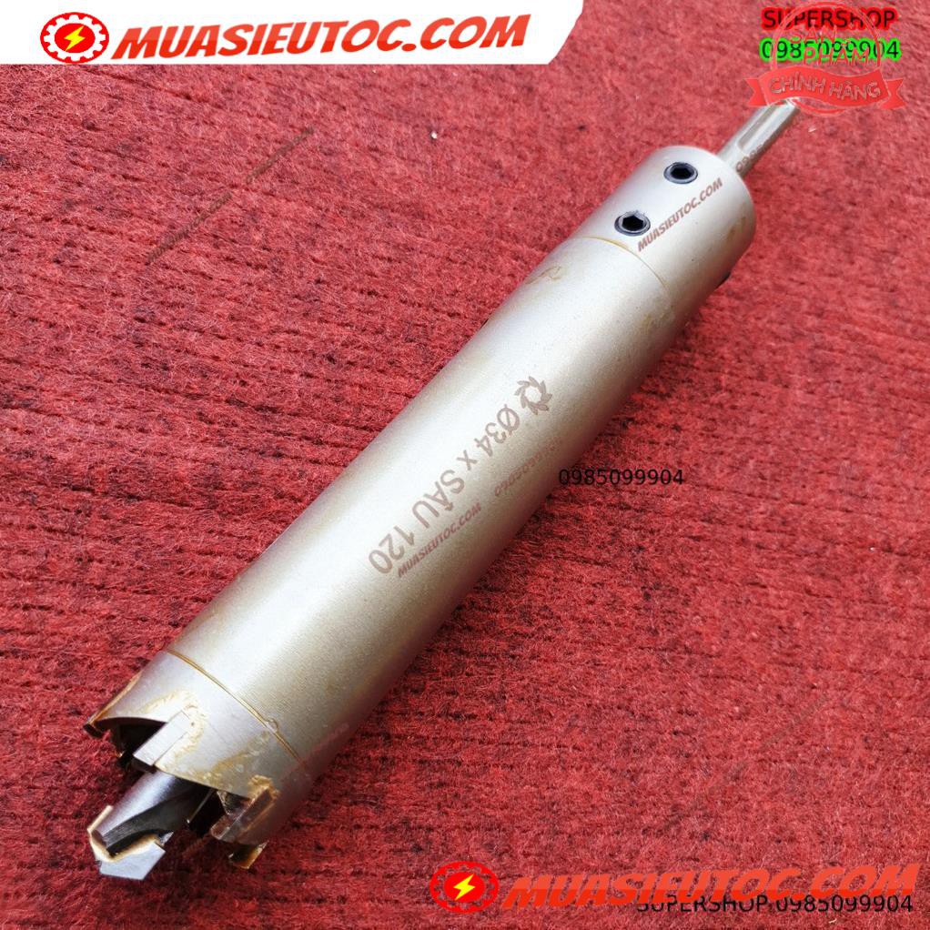 Mũi khoan rút lõi khoét tường gạch sâu Phi 34 x 120 mm không khoan bê tông, không khoan chế búa