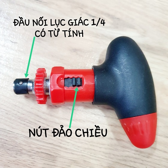 Bộ Dụng Cụ Vặn Vít 11 Món Gồm 1 Tay Vặn Chữ T Đảo Chiều + 10 Mũi Vít Khác Kích Cỡ Và Công Năng Đa Dụng